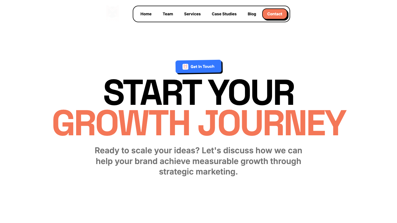 M Square Marketing - Growth strategy interface